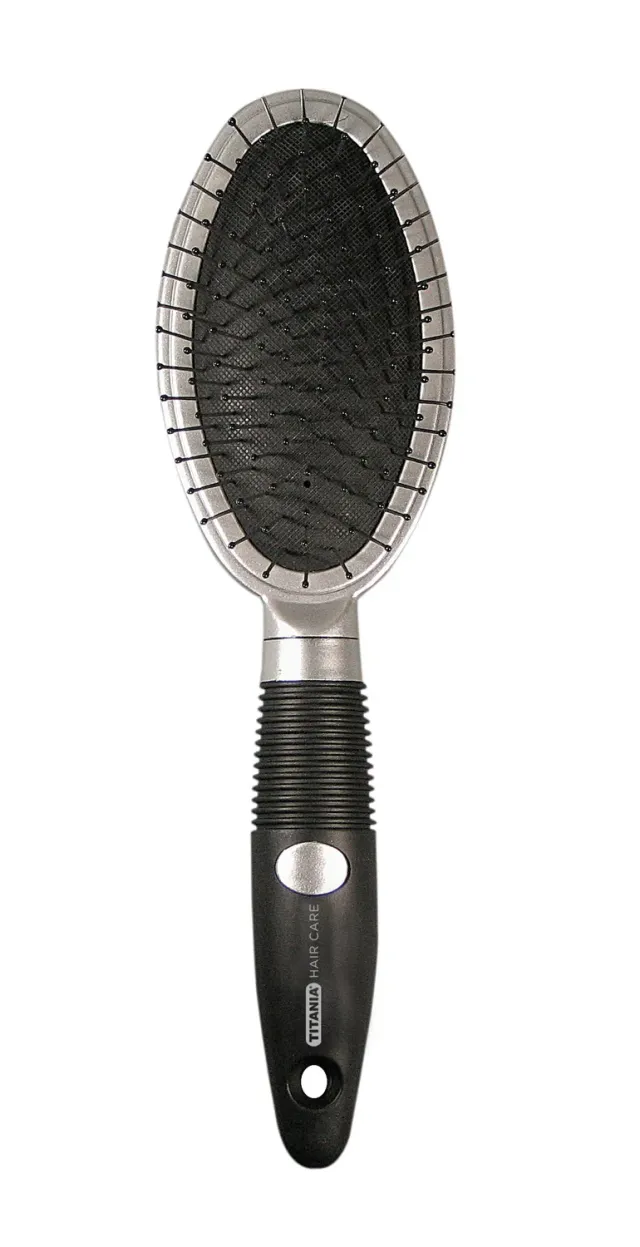 Titania Drahtmassagebürste 10-reihig Gummigriff 24,5 cm