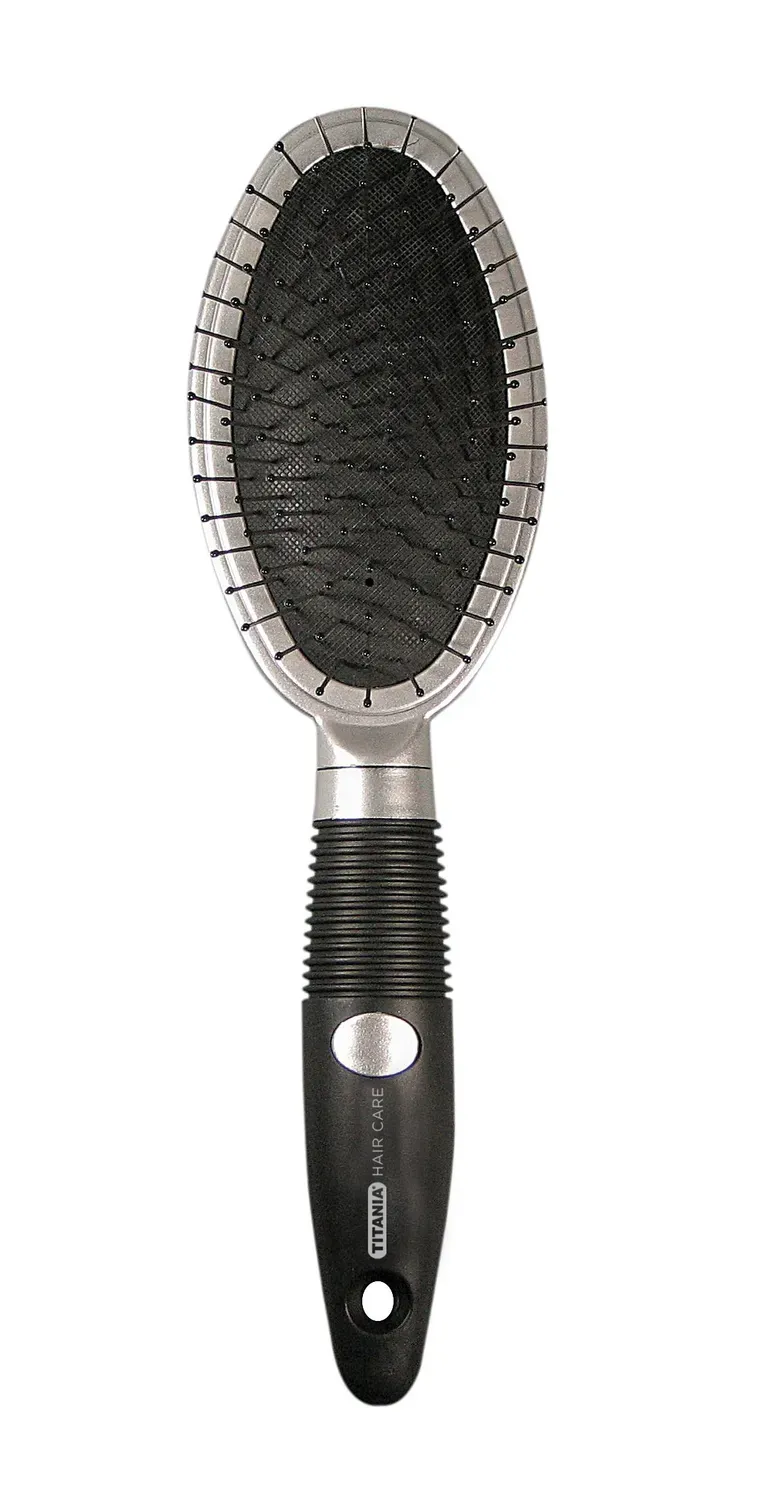 Titania Drahtmassagebürste 10-reihig Gummigriff 24,5 cm