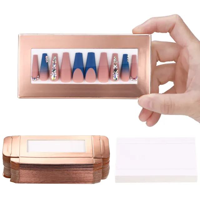 Noverlife Nagelbox Roségold Fenster 30er Set Karten