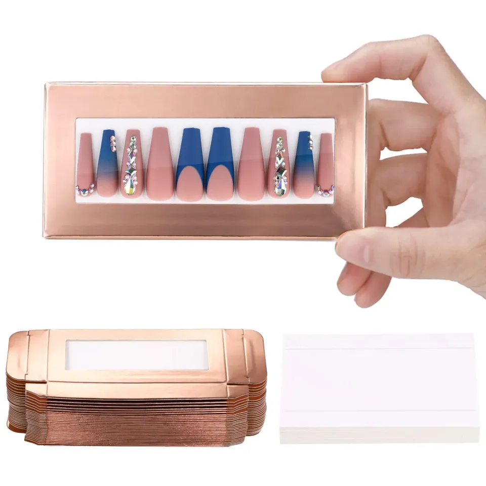 Noverlife Nagelbox Roségold Fenster 30er Set Karten