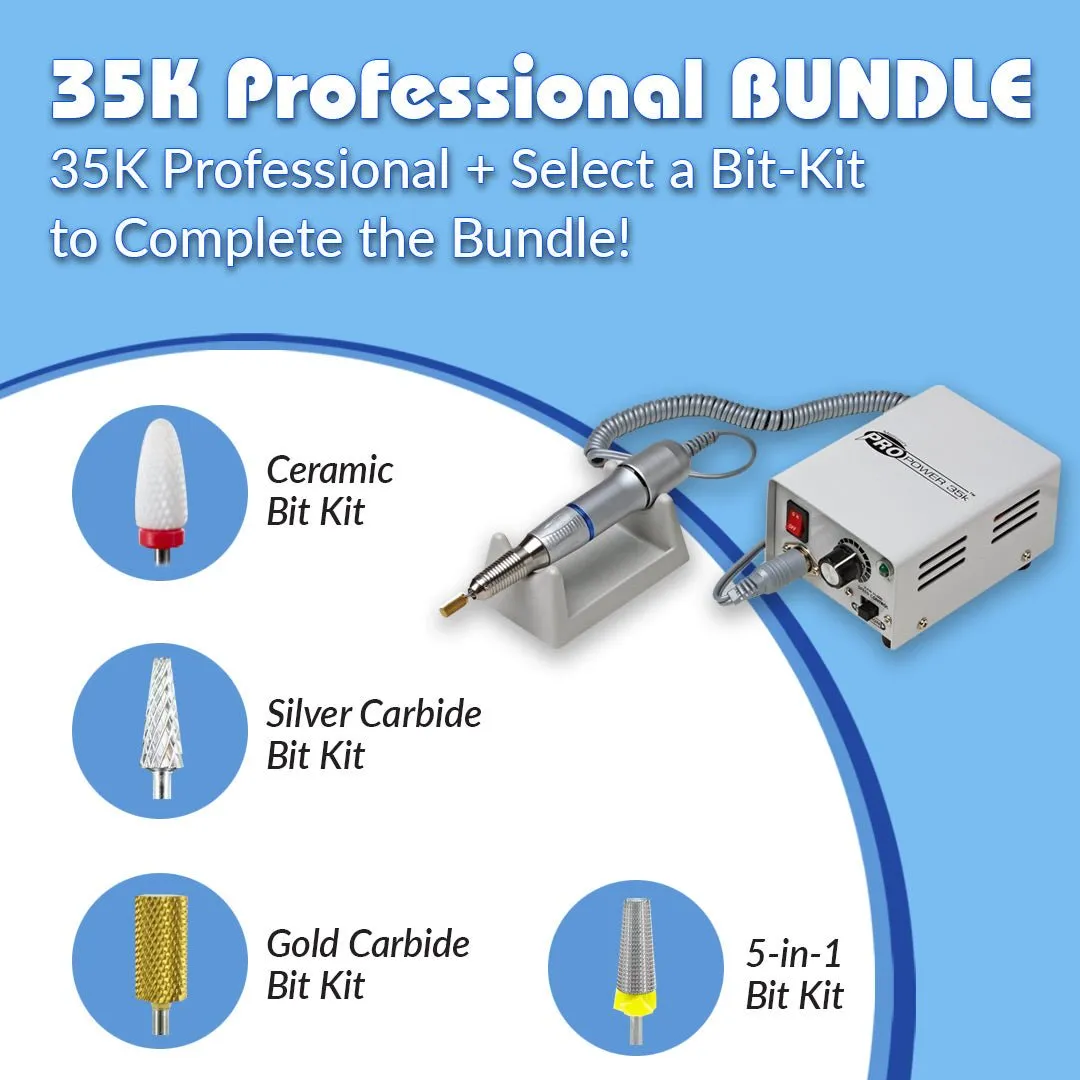 Medicool Pro Power 35K Nagelfräse Ceramic Bits Bundle