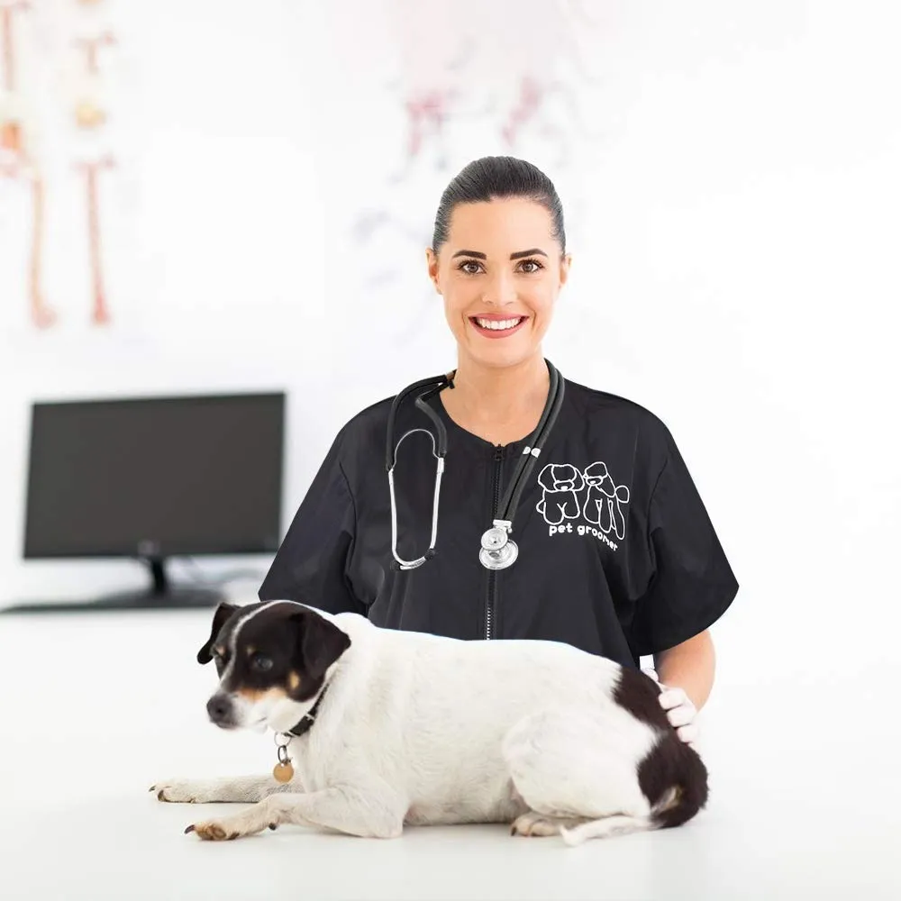 Noverlife Groomer Kittel kurzarm M Reissverschluss wasserdicht