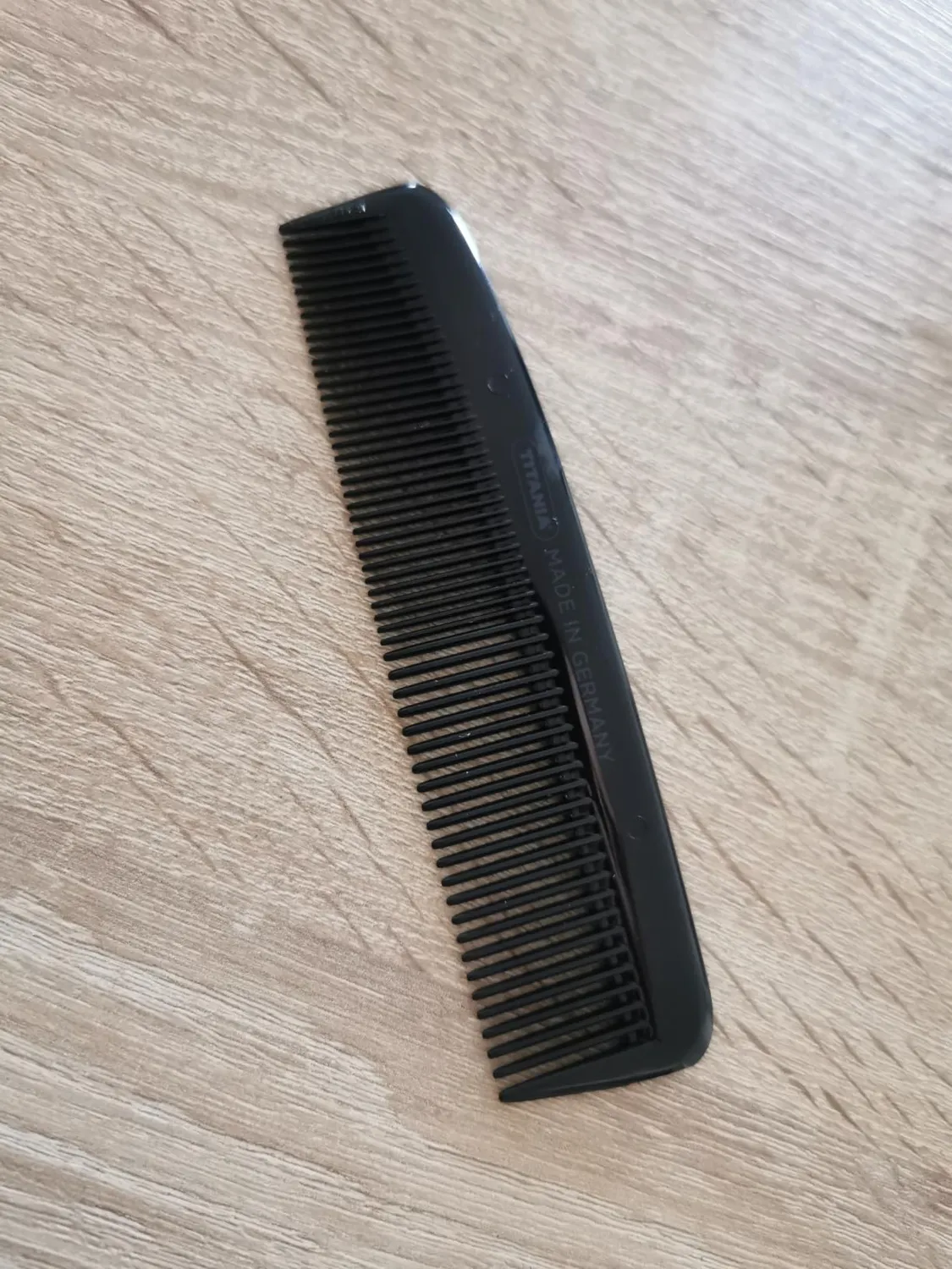 Titania Taschenkamm 12,5 cm doppelt Braun Bart Haar