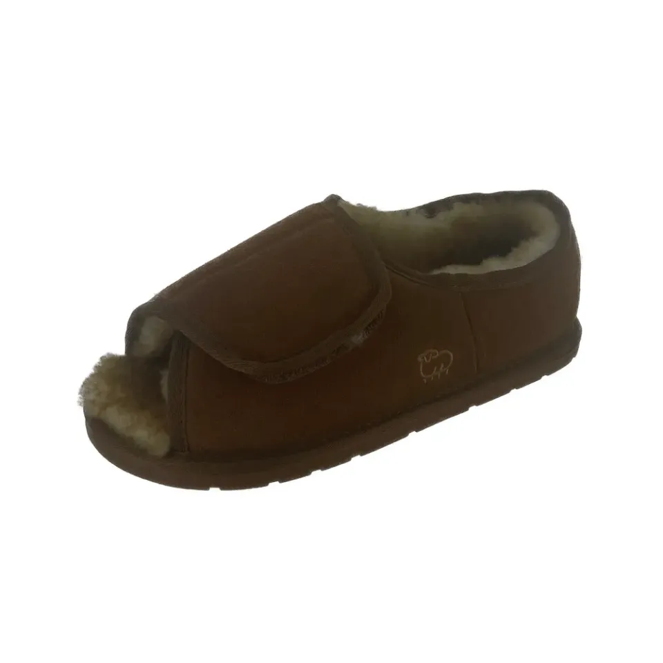 Medicool LAMO Open Toe Wrap Hausschuhe Chestnut Large
