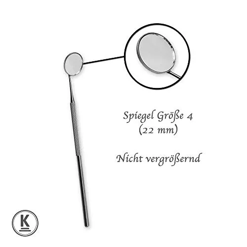 K-Pro Dentalspiegel Größe 4 Edelstahl 22 mm