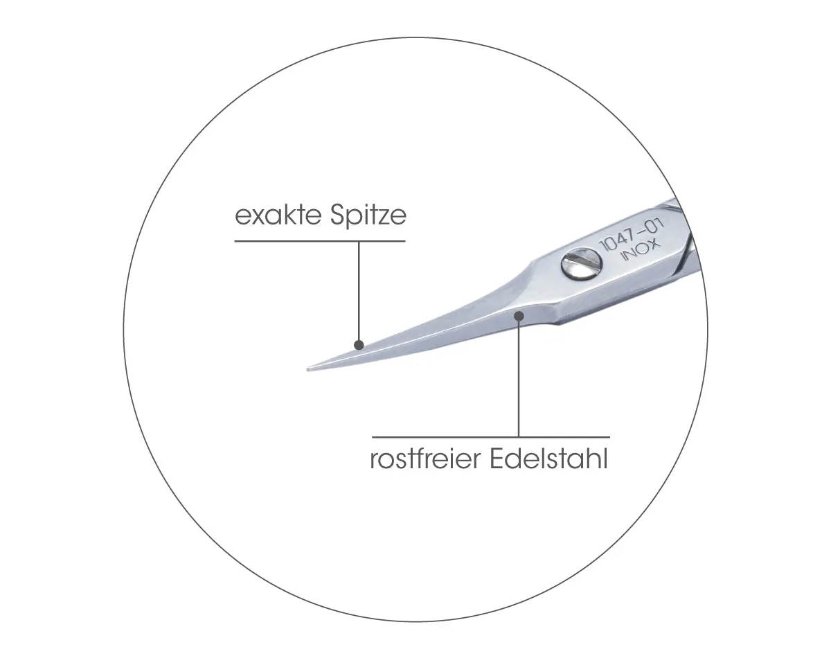 Canal Instrumente Hautschere gebogen Nagelhautschere 9 cm rostfrei