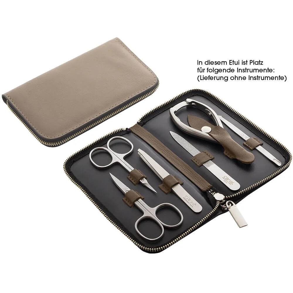 Canal Instrumente Maniküre-Set Leder Etui leer schwarz 6-teilig