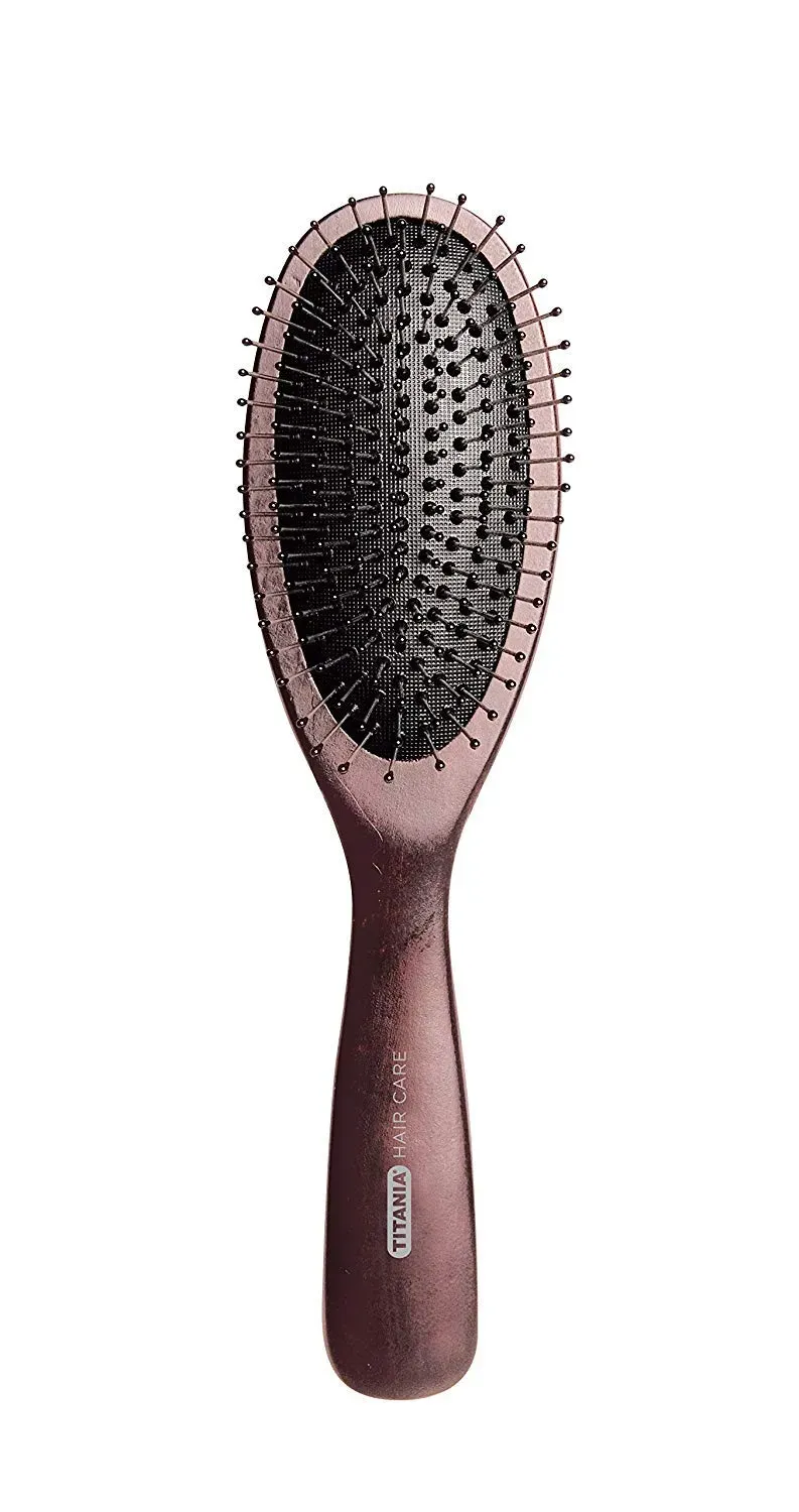 Titania Drahtmassagebürste groß Holz 9-reihig 22 cm