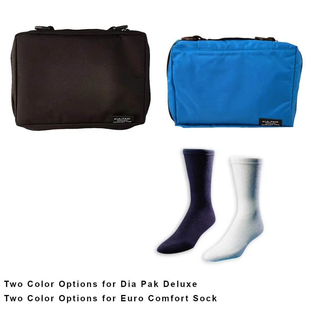 Medicool Dia-Pak Deluxe Insulintasche Schwarz + Socken Set