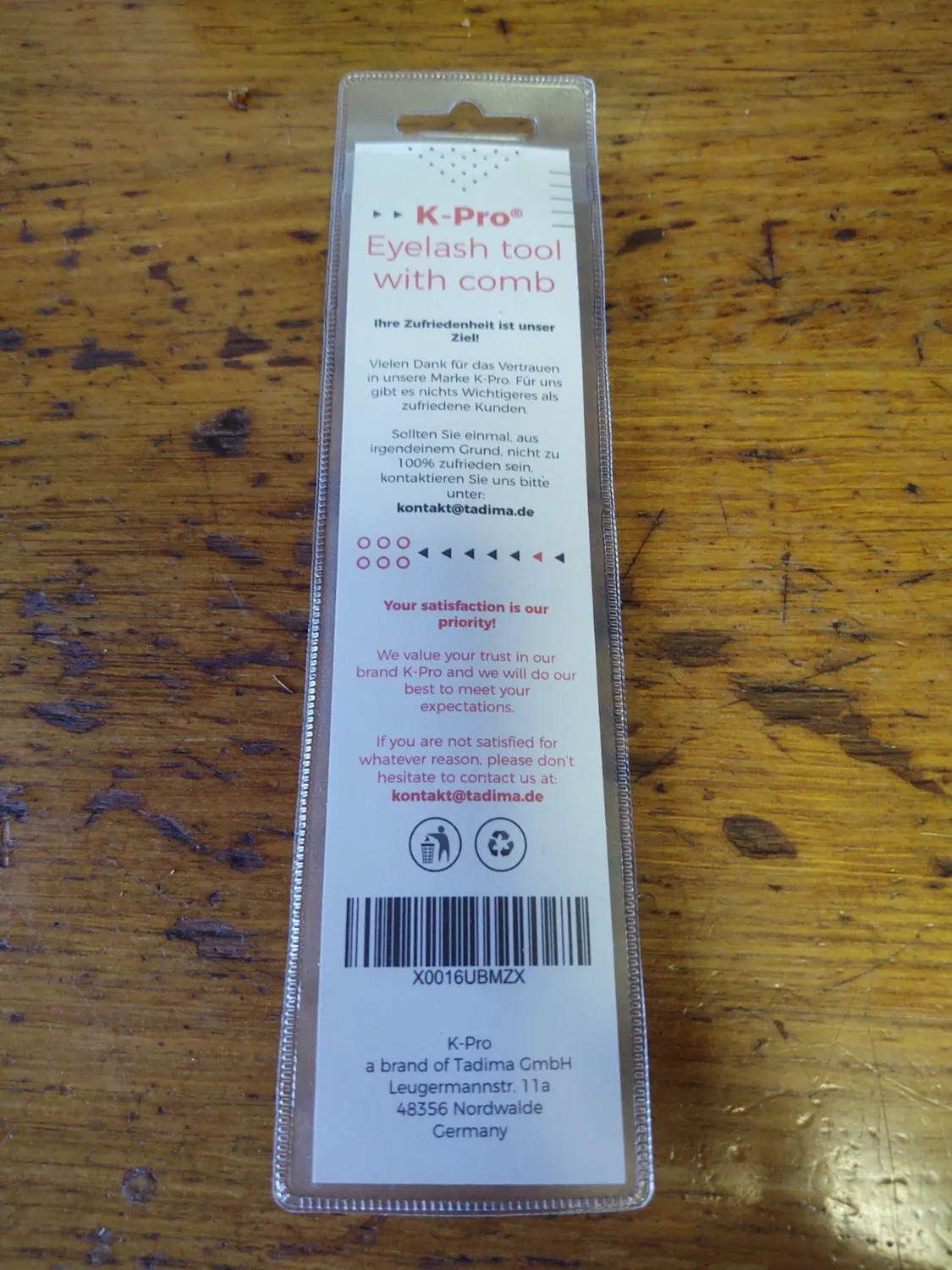 K-Pro Wimperntrenner Augenbrauenkamm Edelstahl