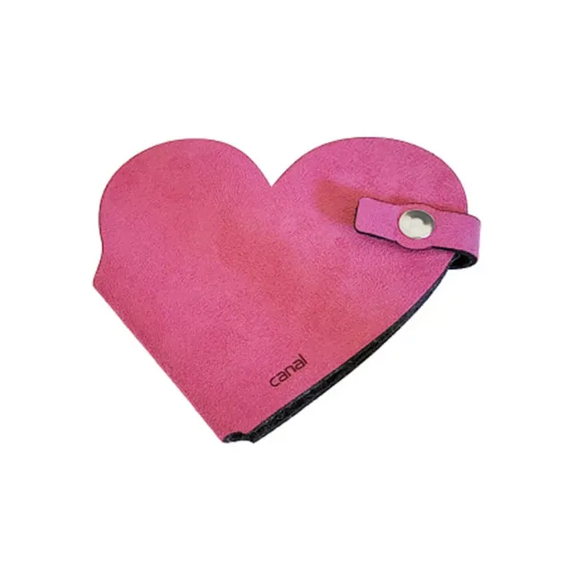 Canal Maniküre-Etui Herz Filz leer rosa für 3 Teile