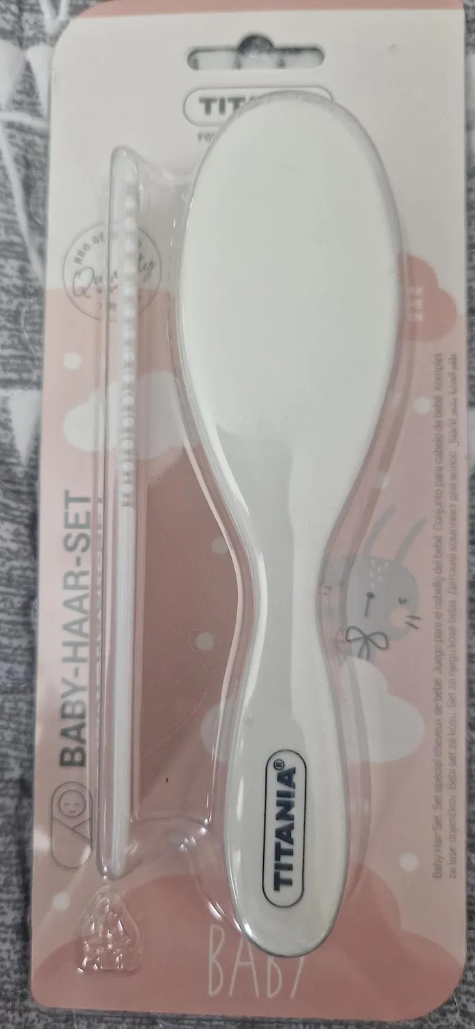 Titania Baby Haar Set 2-teilig Bürste Kamm weiß