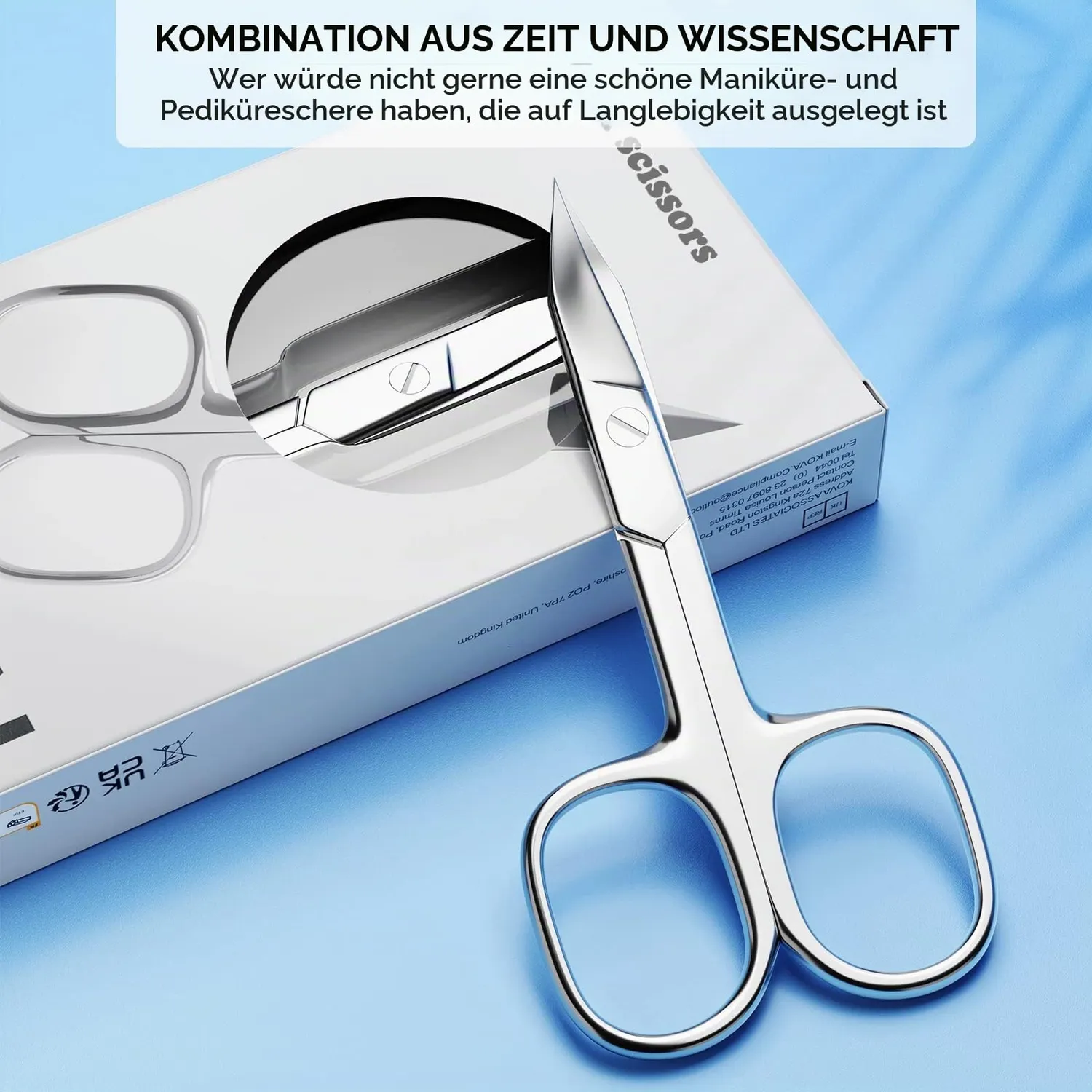 INXEN Profi Nagelschere gebogen Edelstahl rostfrei