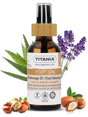 Titania Fuß Massage Öl 58 ml vegan Jojoba Argan