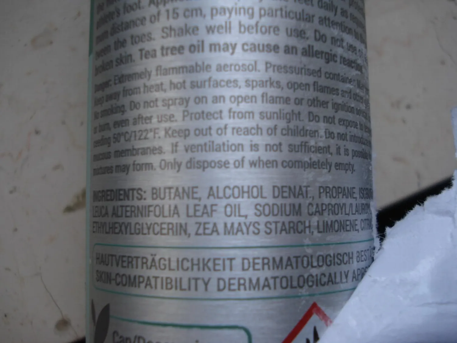 Titania Fußspray 150 ml Teebaumöl vegan mikroplastikfrei