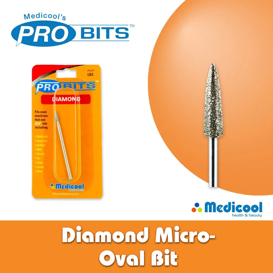 Medicool Pro Bits LB3 Diamant Nagelfräser Single mikro-oval