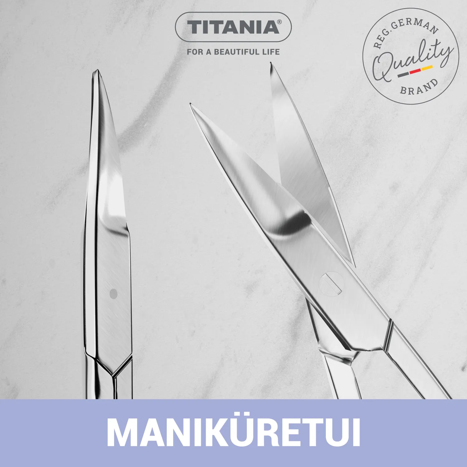Titania Maniküre-Etui Set 3-teilig Echtleder schwarz