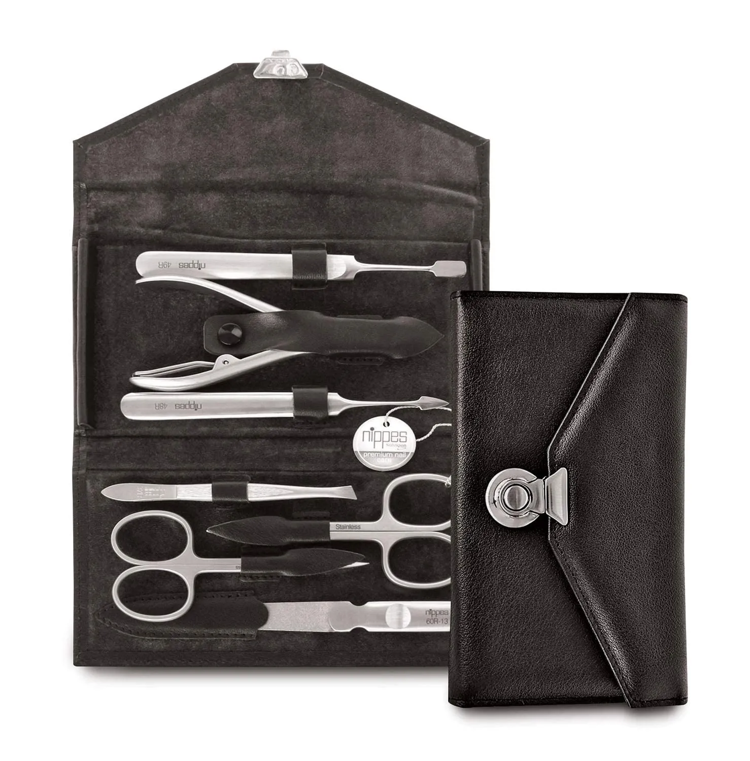Nippes Solingen Locks Maniküre Set 5-teilig Leder schwarz