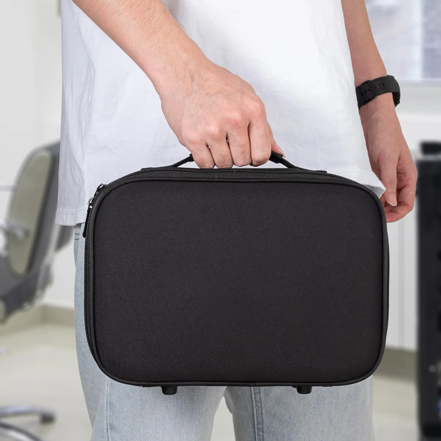 Noverlife Friseurtasche Schwarz Organizer groß