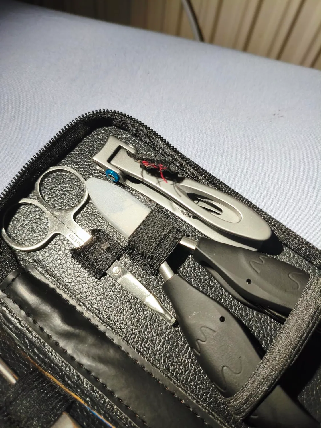 INXEN Profi Nagelknipser Set 7-teilig Rot für dicke Fußnägel
