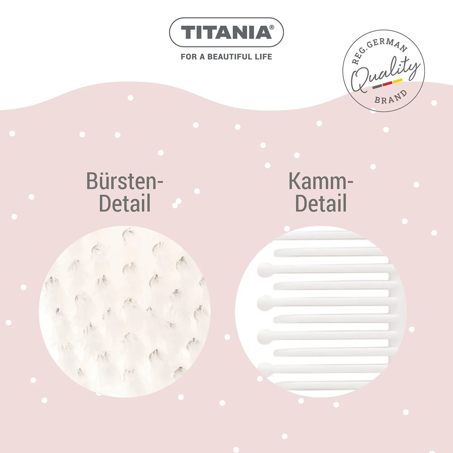 Titania Baby Haar Set 2-teilig Bürste Kamm weiß