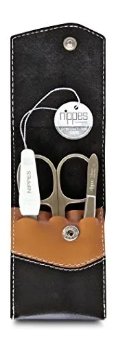 Nippes Solingen Premium Line Seam Maniküre Set 3-teilig Leder