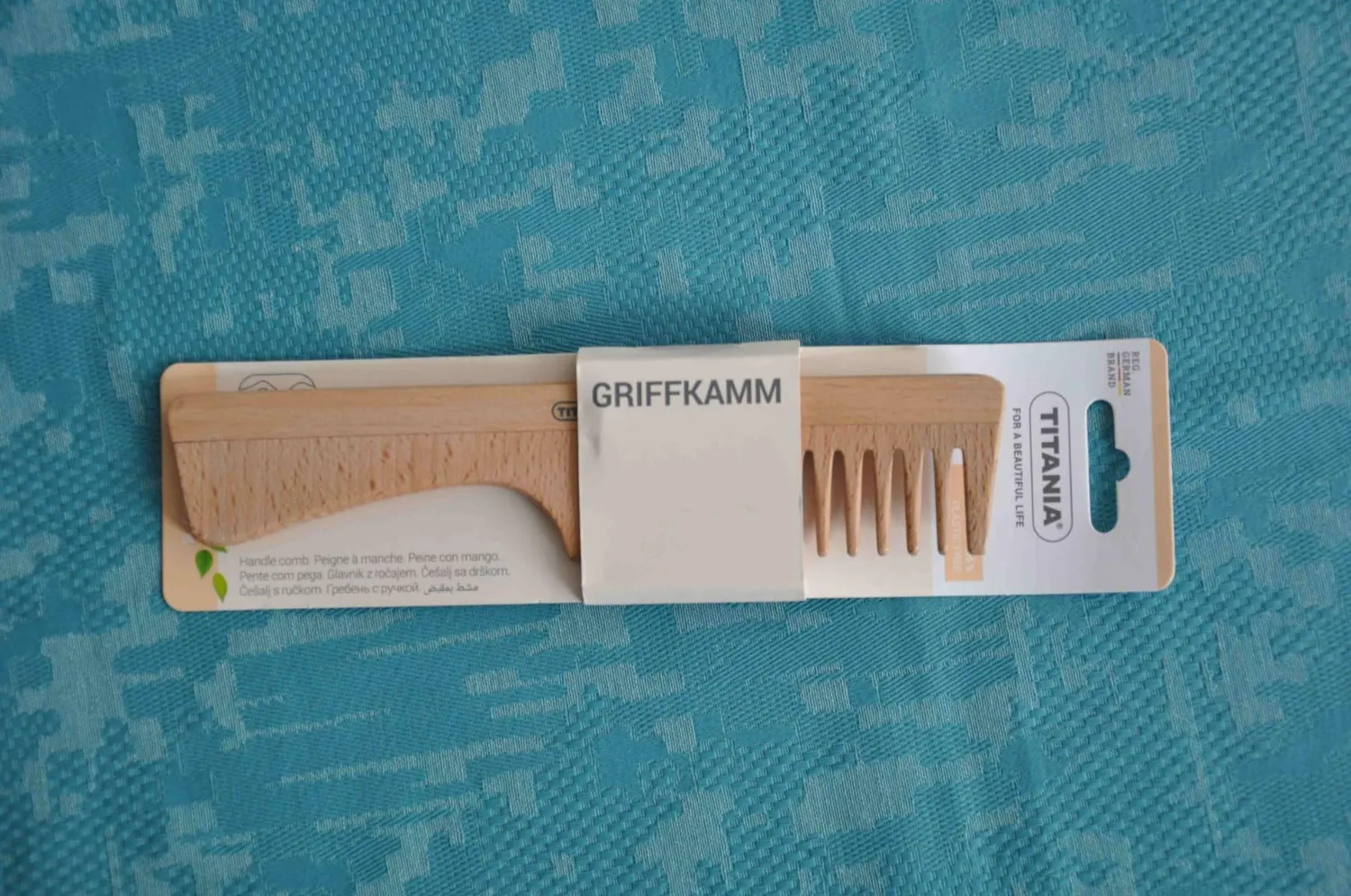 Titania Holzkamm Buchenholz Kamm 14,5 cm Kompakt antistatisch