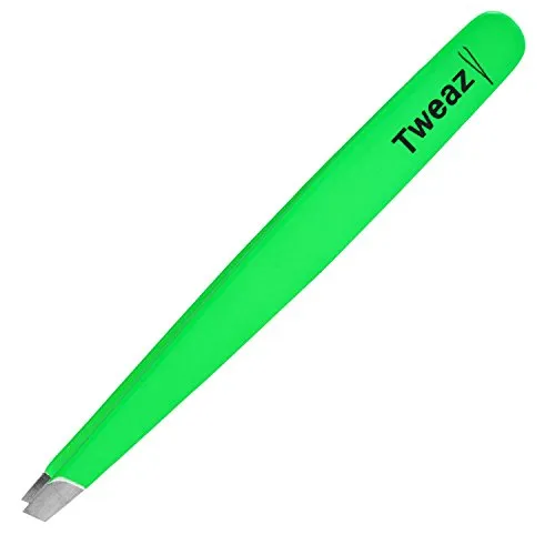 K-Pro Tweazy Pinzette schräg Grün Edelstahl 9,5 cm