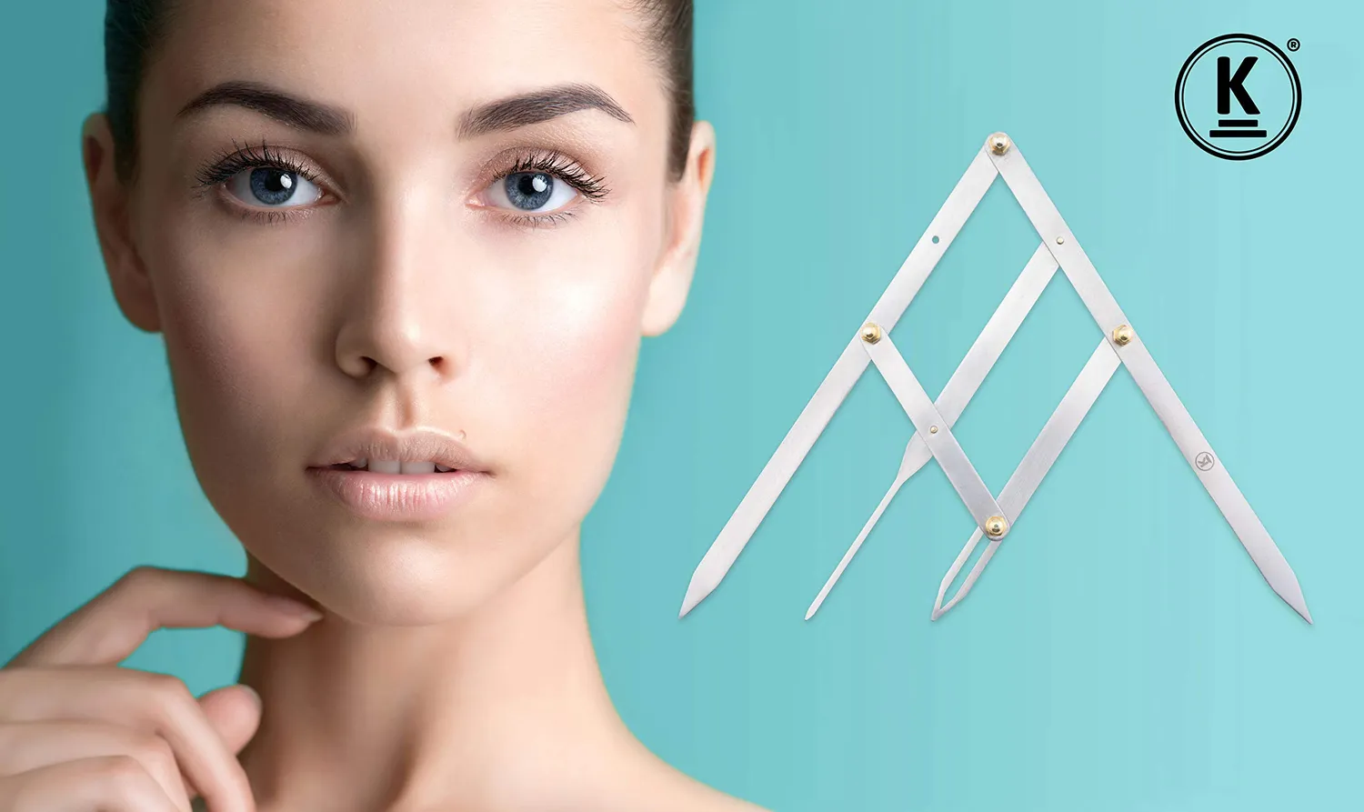 K-Pro Augenbrauenlineal Edelstahl Schablone Microblading
