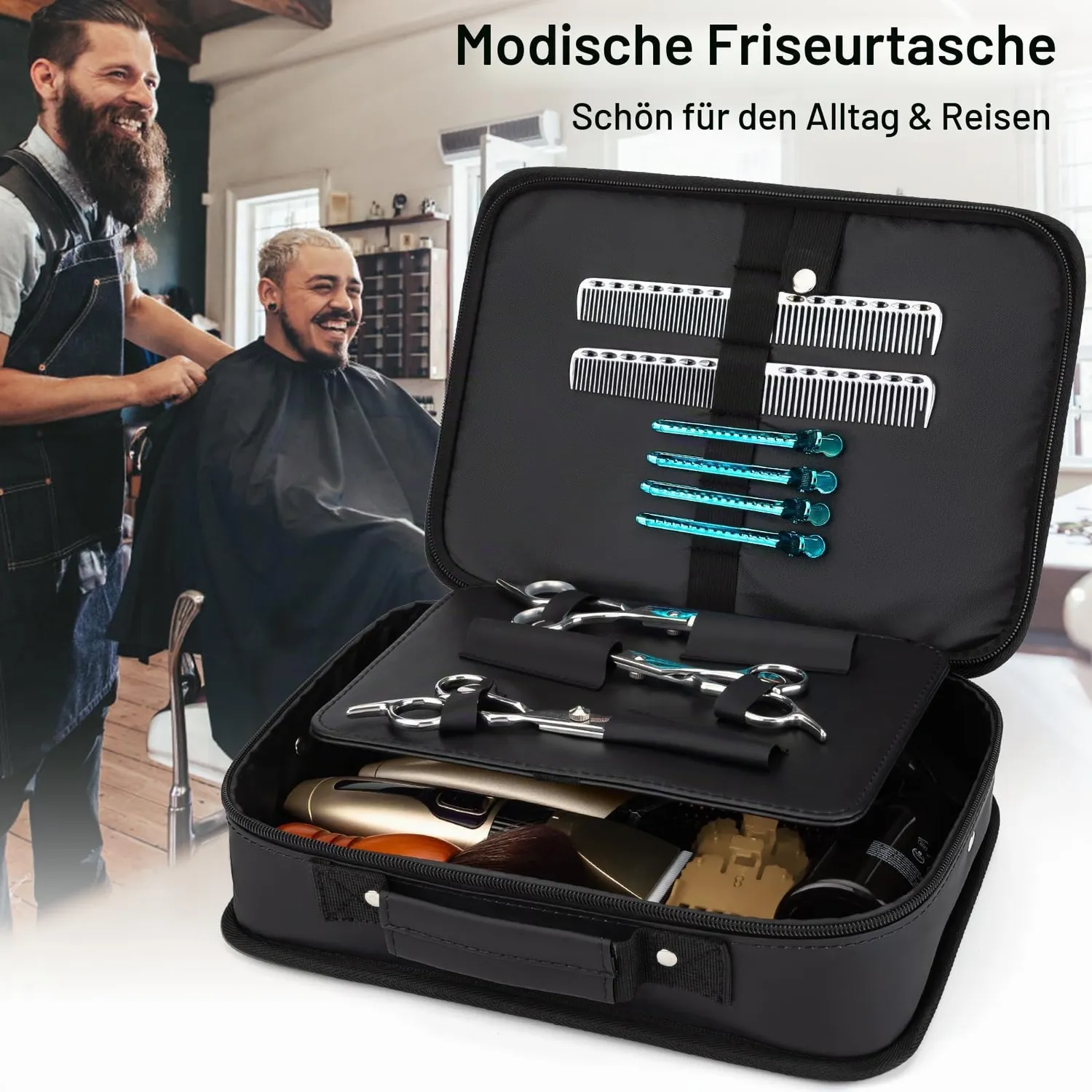 Noverlife Friseurtasche Totenkopf Werkzeugtasche 30 cm