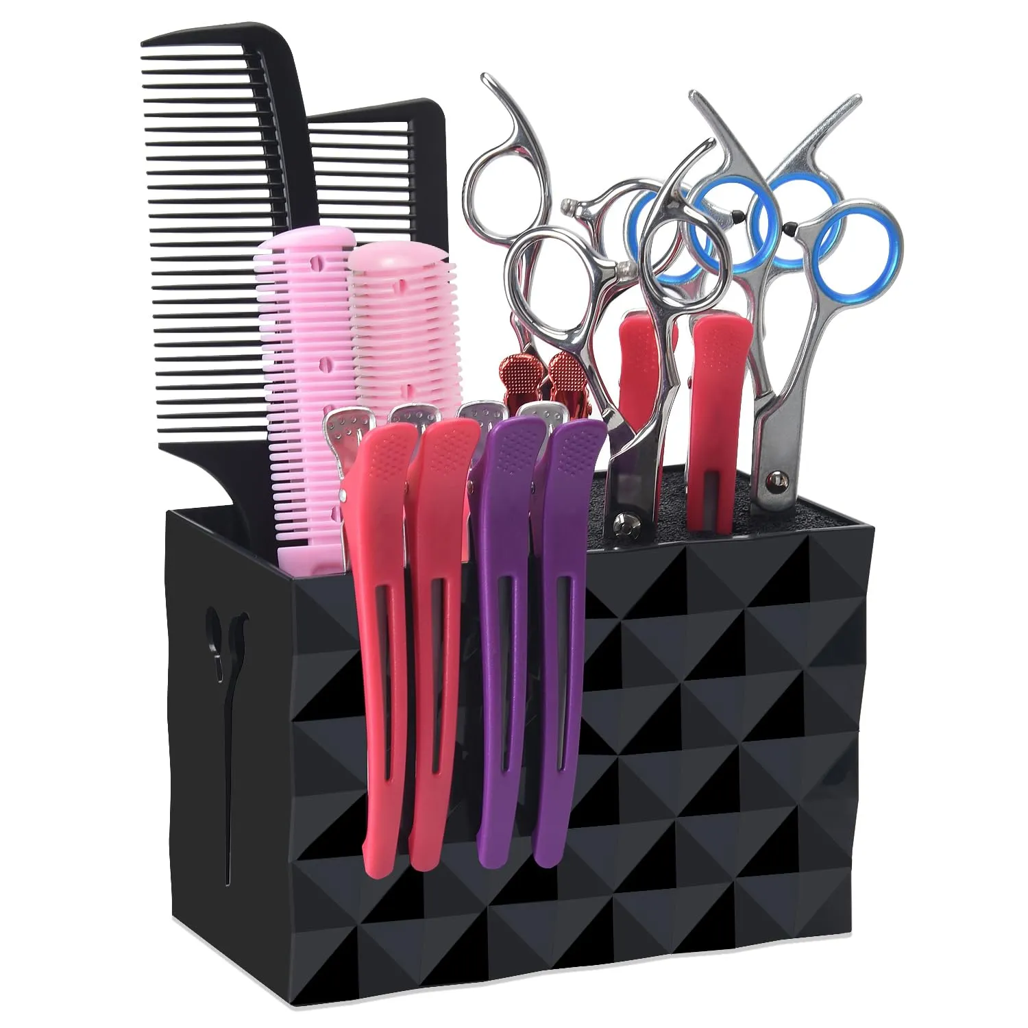 Noverlife Scherenhalter Aufbewahrungsbox Schwarz 14x8,9 cm