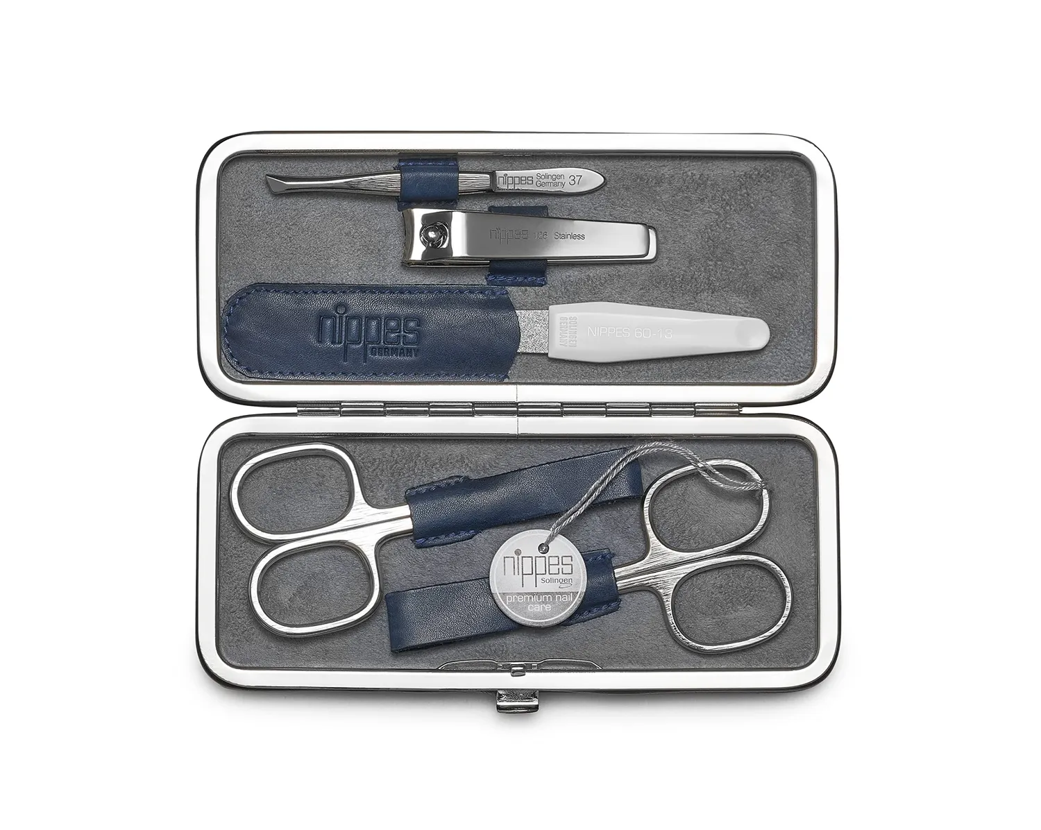 Nippes Solingen Vintage Maniküre Set 7-teilig Rindsleder
