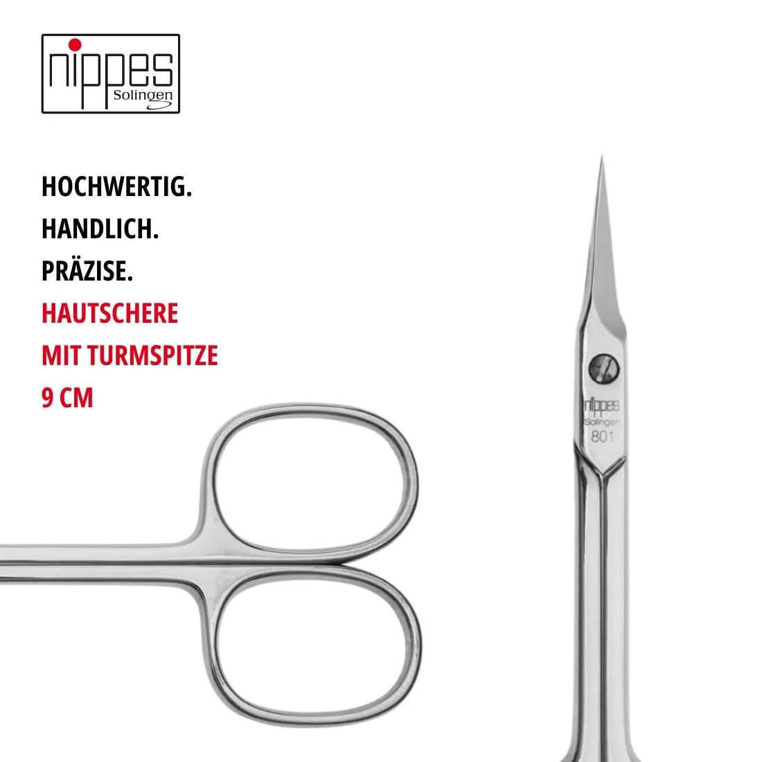 Nippes Solingen Classic Nagelhautschere 9 cm Turmspitze