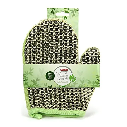 Titania Body Massagehandschuh Hanf Sisal grün