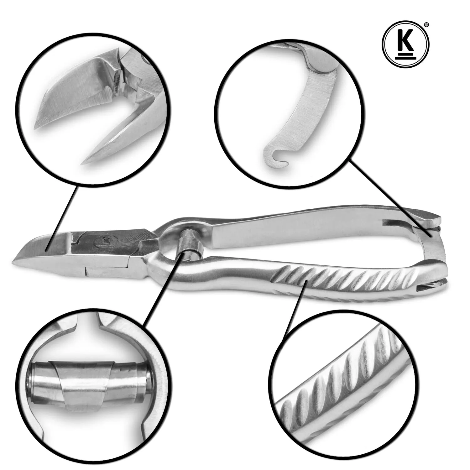 K-Pro Fußnagelzange 14 cm Edelstahl dicke Nägel