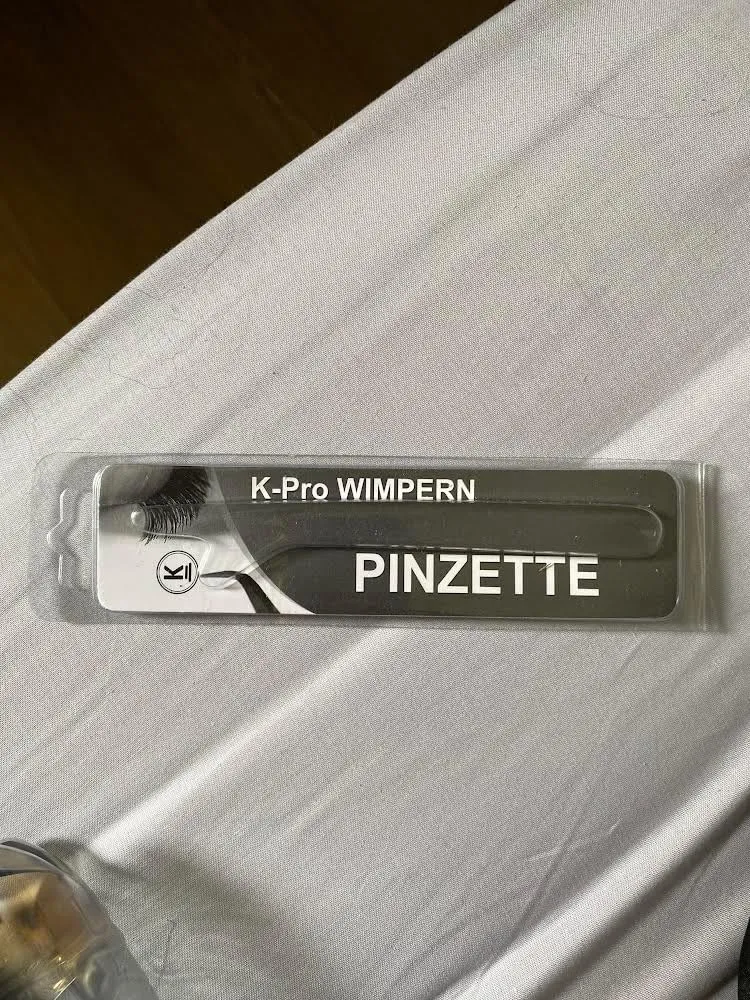 K-Pro Wimpernpinzette gebogen Pinzette 12 cm Edelstahl griffsicher