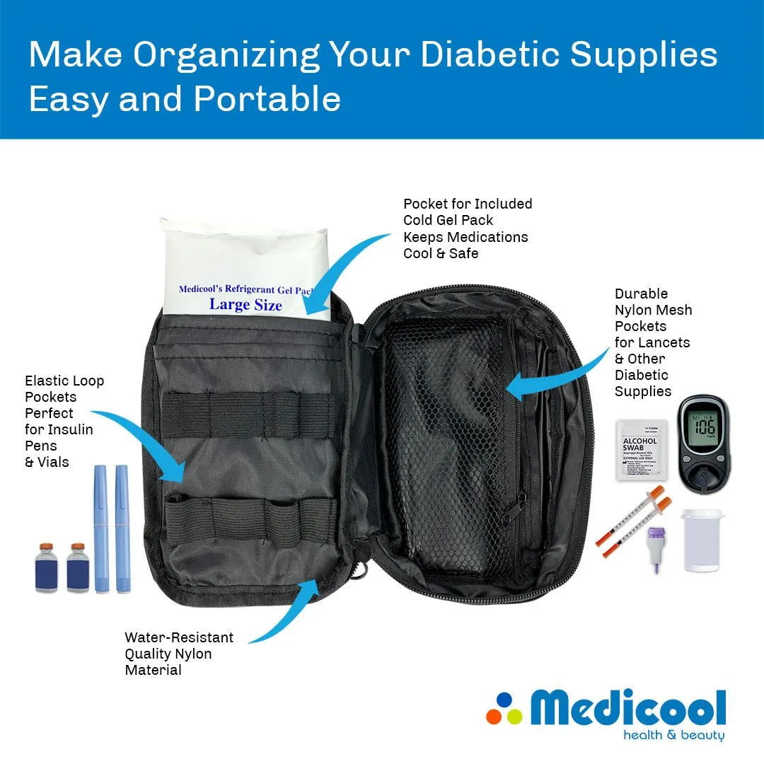 Medicool Organizer Tasche + Diasox Socken Schwarz