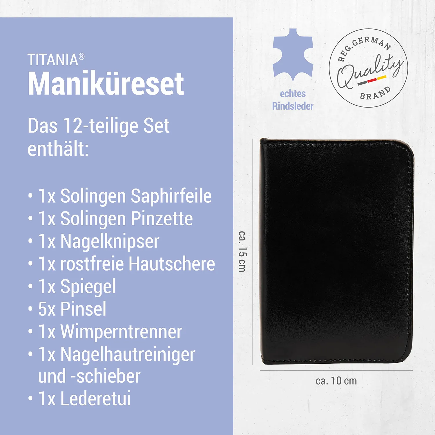Titania Lady's Manicure Set Maniküre-Set 12-tlg Blister
