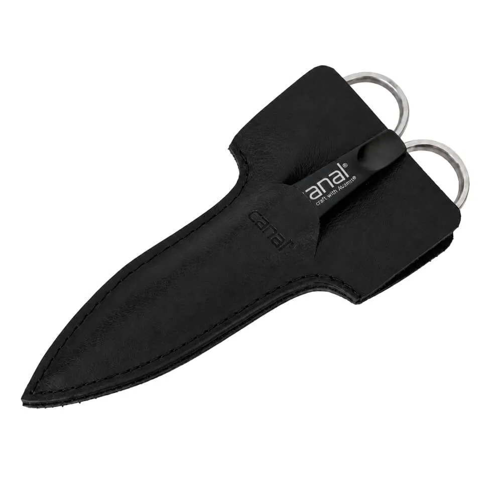 Canal Instrumente 5310 Scheren-Etui Leder Cognac 2-teilig