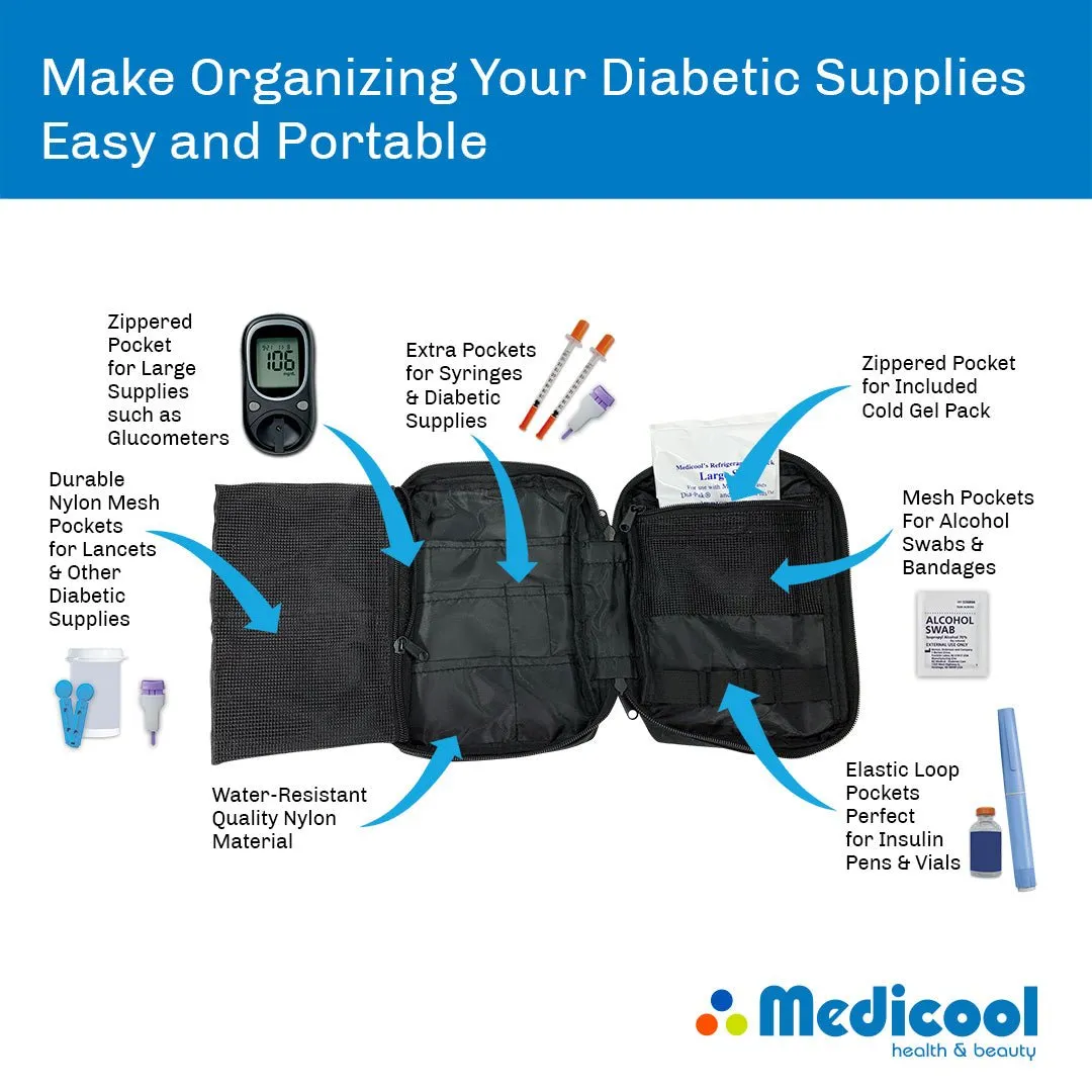 Medicool Dia-Pak Deluxe Insulintasche Schwarz + Socken Set
