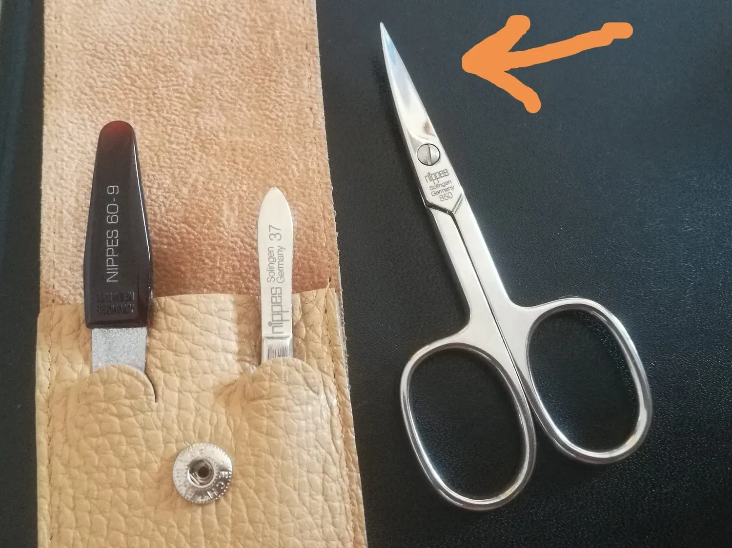 Nippes Solingen Premium Line Gap Maniküre Set 7-teilig beige