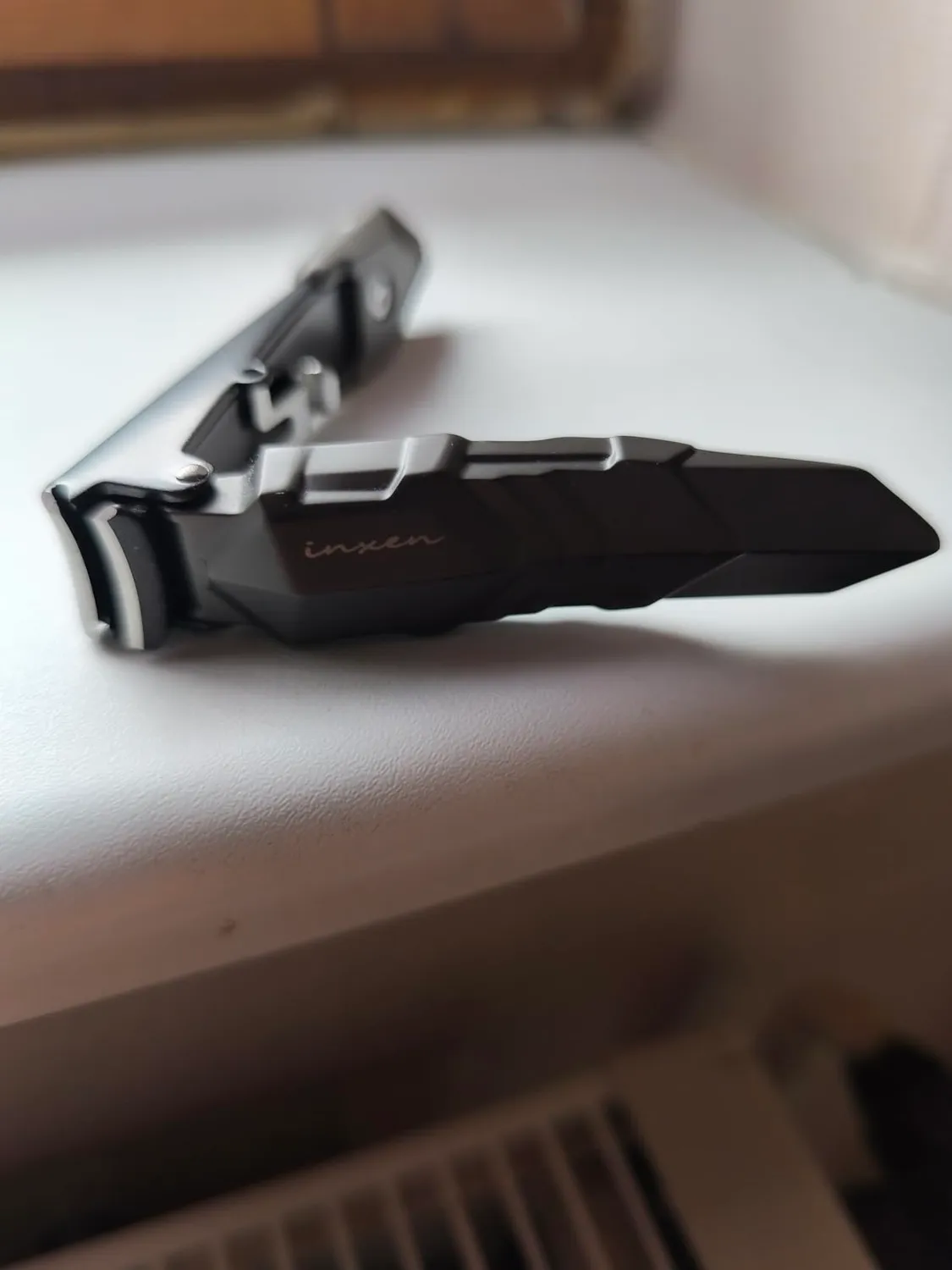 INXEN Profi Nagelknipser 2 Stück Schwarz mit Auffangbehälter