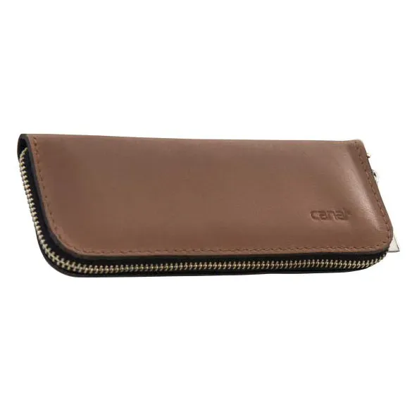 Canal Instrumente Maniküre-Set Leder Etui leer cognac 5-teilig