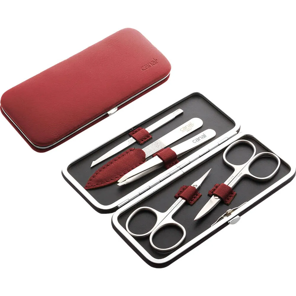 Canal 5374 Maniküre-Set Leder 5-teilig Rosa
