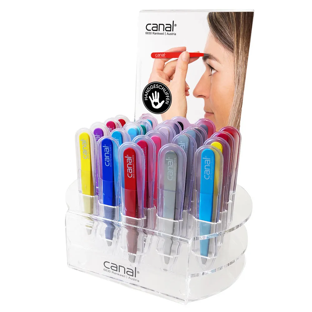 Canal Instrumente Pinzetten-Display Acryl gemischt 24 Stk