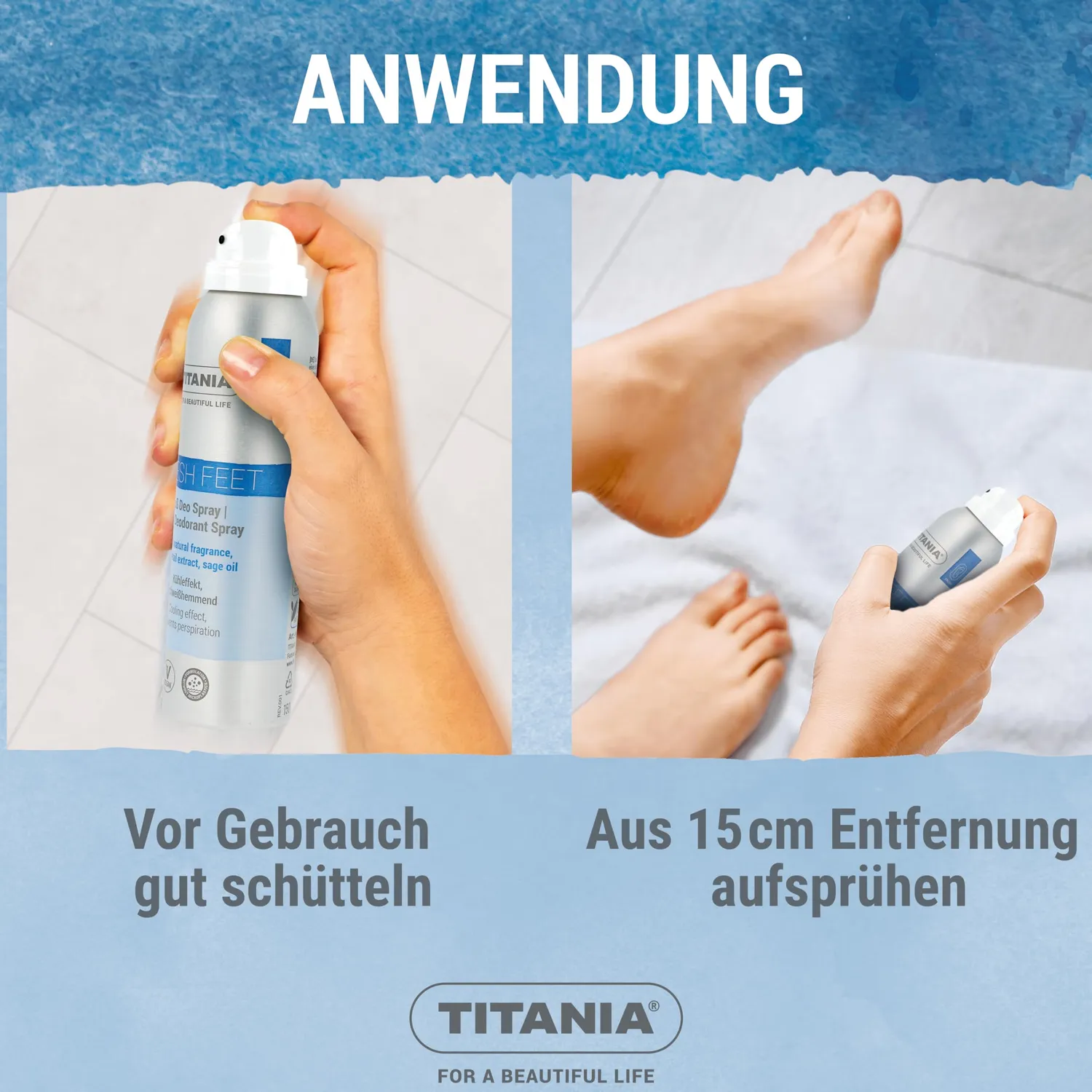 Titania Fuß Deo Spray zitrisch-frisch 150 ml vegan