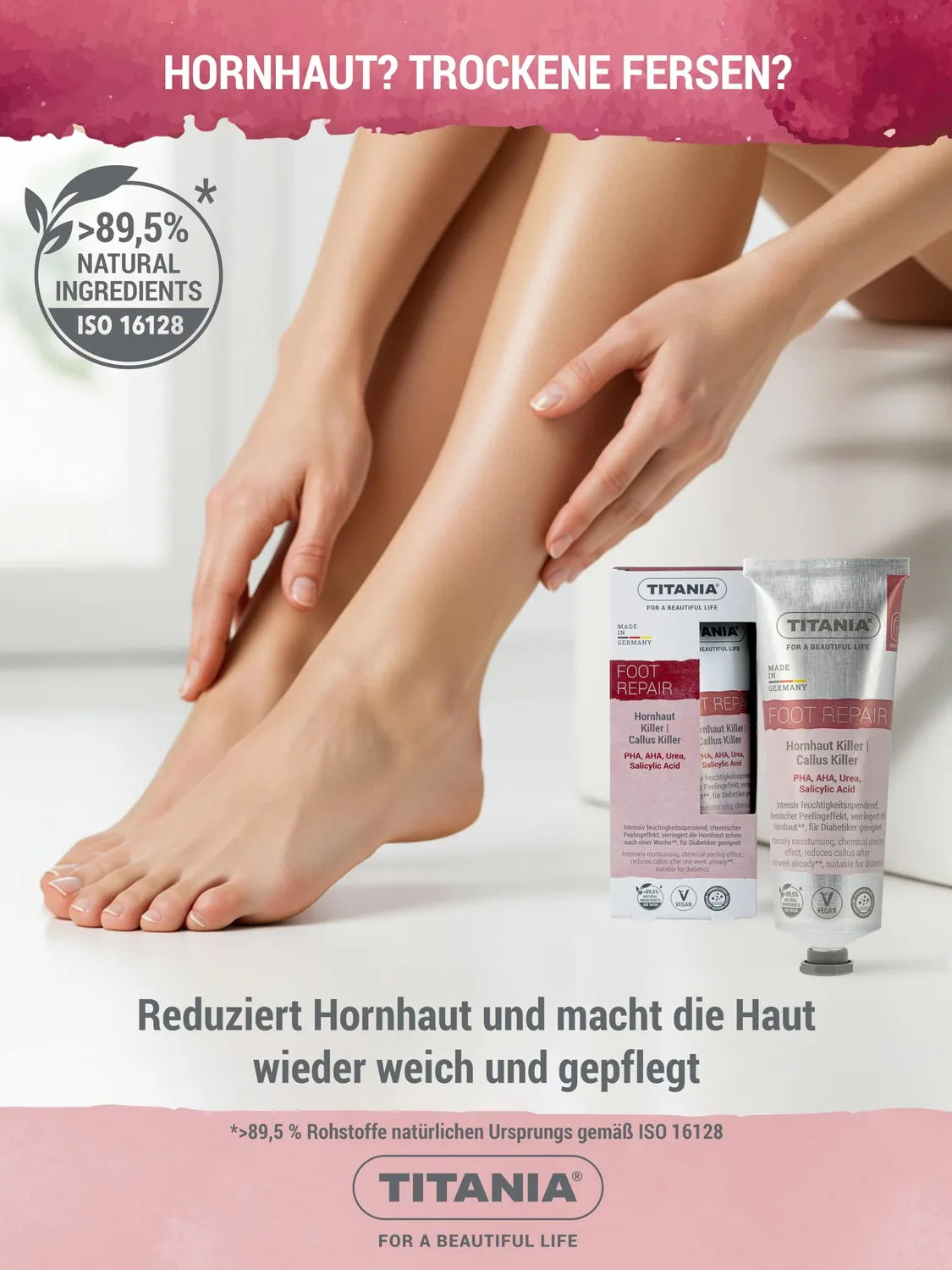 Titania Hornhaut Killer Fußcreme 75 ml Urea Peeling