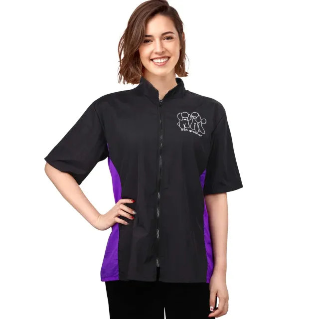Noverlife Grooming Arbeitsjacke Kurzarm Reissverschluss antistatisch