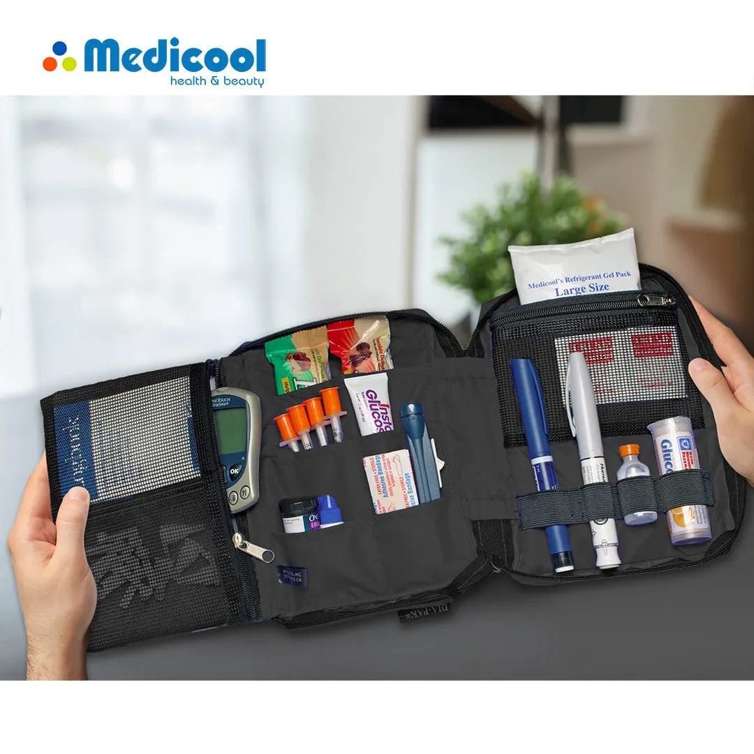 Medicool Dia-Pak Deluxe Organizer Set schwarz mit MediClip