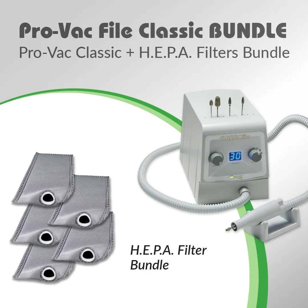Medicool Pro Vac File Classic Fräser HEPA 5er Set